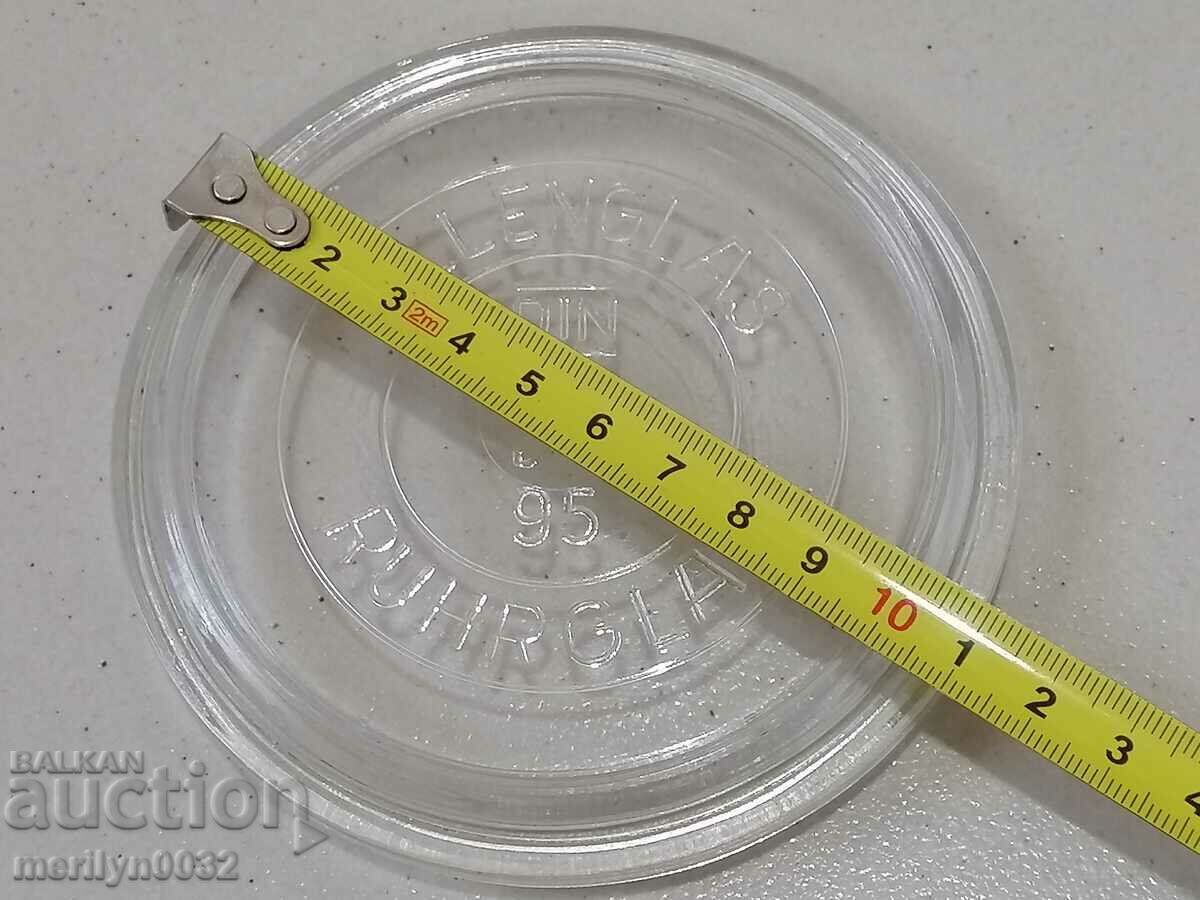 Auction Old German glass jar, 1930s Auction Old German glass jar, 1930s