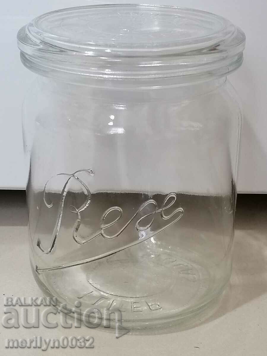 Old German glass jar, 1930s - 6 Old German glass jar, 1930s - 6