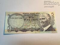 Turkey 5 Lira 1970 (A)