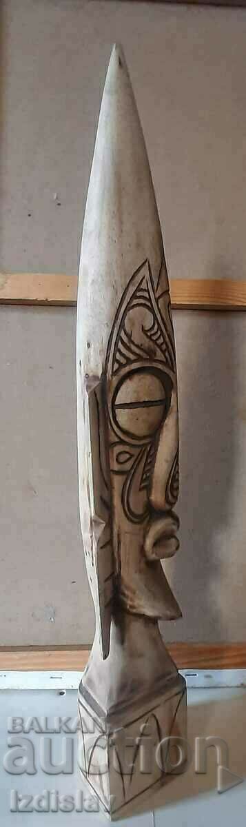 Auction  Vintage wooden sculpture, tribal art.
