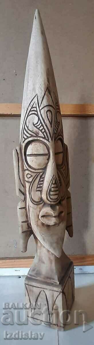 Vintage wooden sculpture, tribal art. - 5