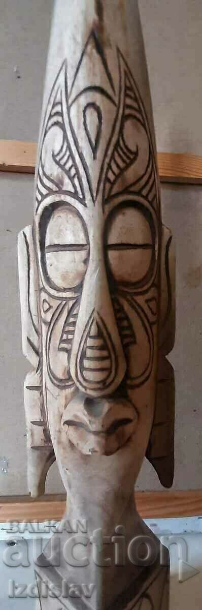 Vintage wooden sculpture, tribal art. - 6