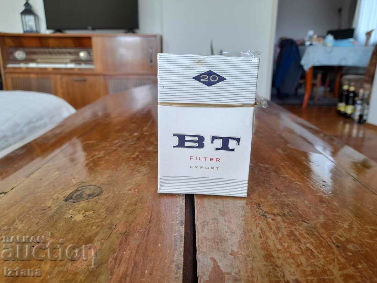 An old box of BT cigarettes
