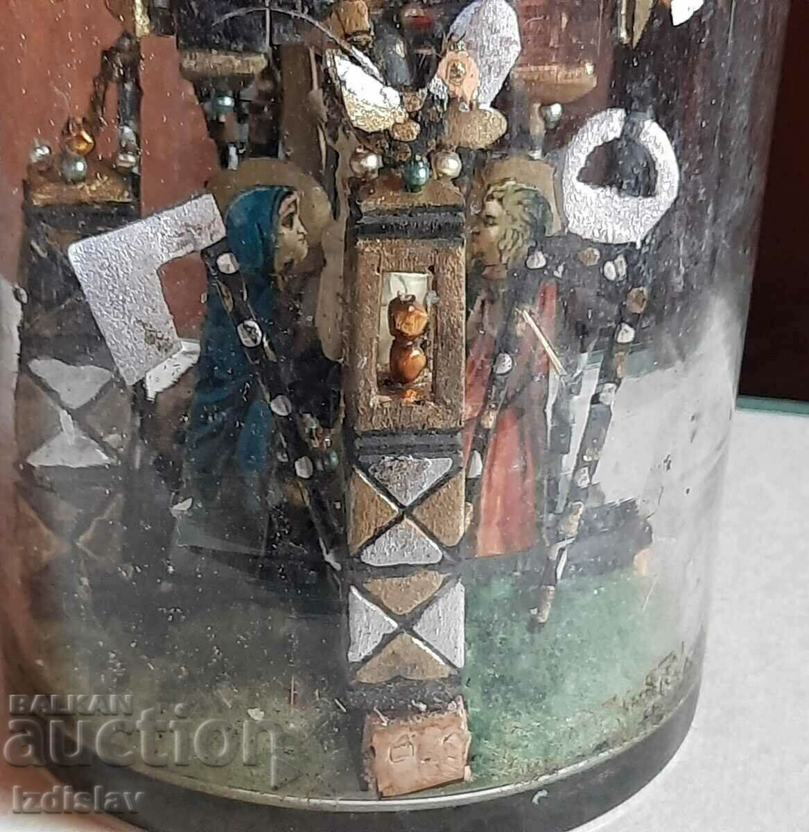 Delivery of A cup of patience, on a religious theme.