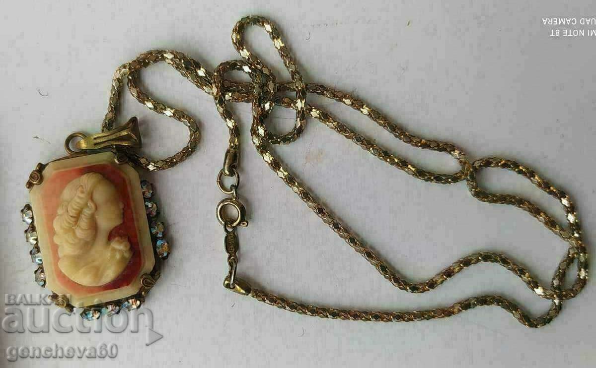 Antique necklace with original cameo/markings - 5 Antique necklace with original cameo/markings - 5