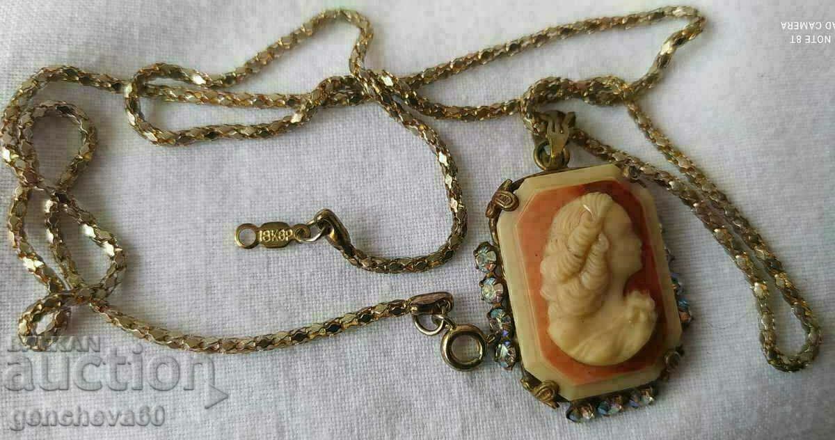 Antique necklace with original cameo/markings Antique necklace with original cameo/markings