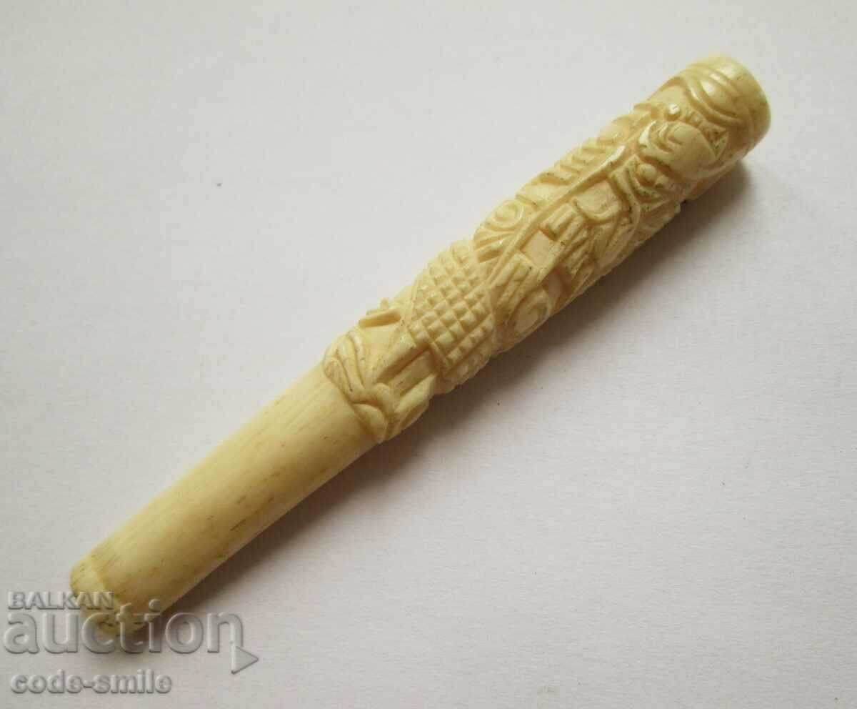 Old Handmade Ivory Cigarette
