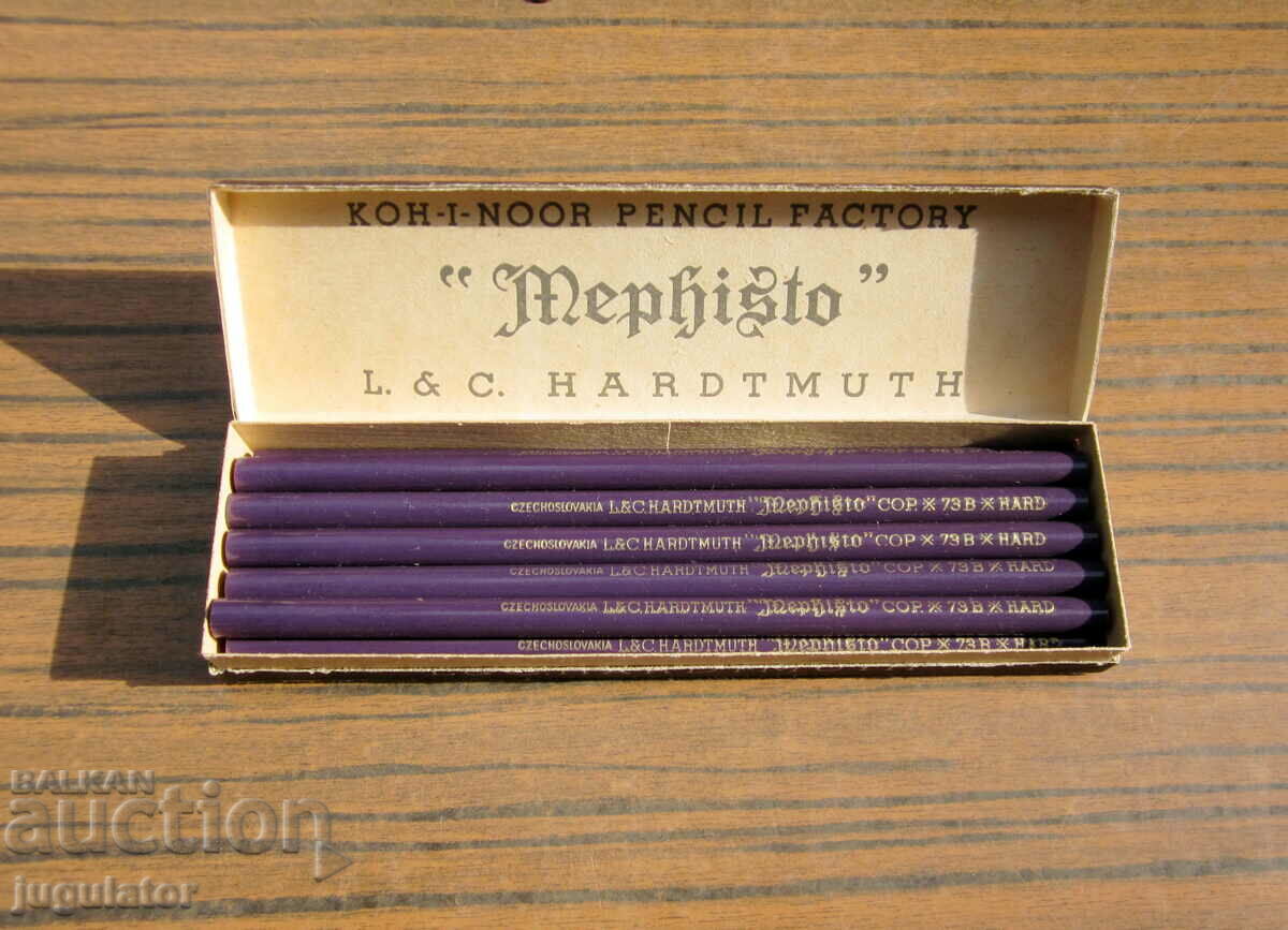 παλιά μολύβια Mephisto 73 B σκληρά αχρησιμοποίητα σε κουτί