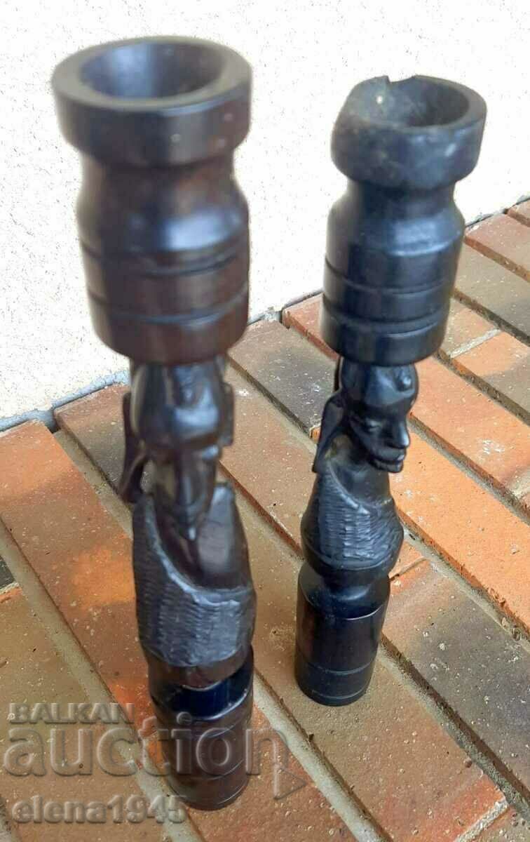 Set of candlesticks ebony wood with price 120.00 BGN | € 61.36 Set of candlesticks ebony wood with price 120.00 BGN | € 61.36