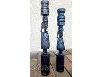 Комплект свещници абаносово дърво