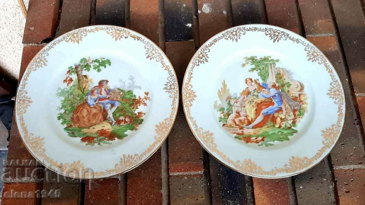 Two antique plates LIMOGES Ets CHADELAUD