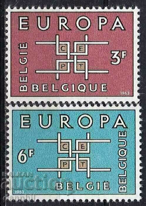 Belgia 1963 Europa CEPT (**), serie curată, fără timbru Belgia 1963 Europa CEPT (**), serie curată, fără timbru