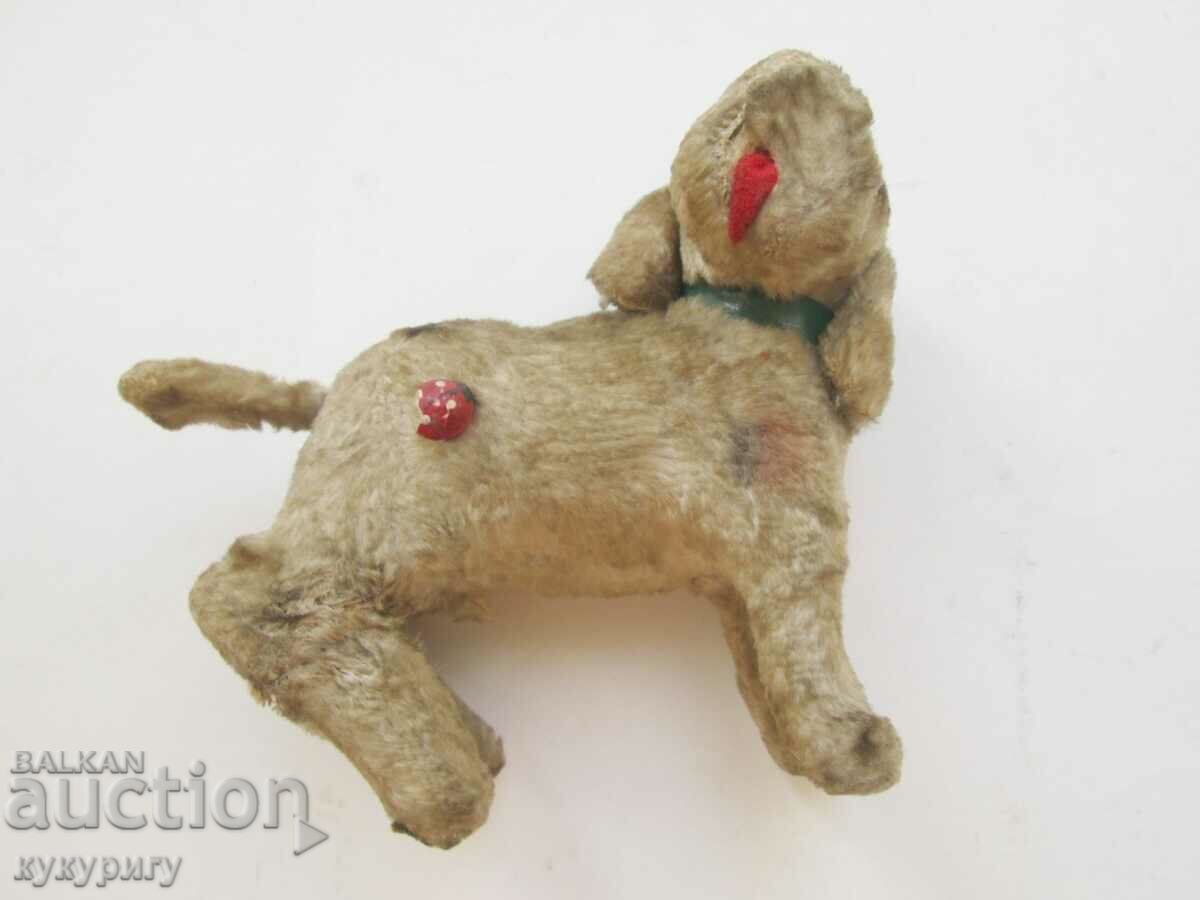 Old children's plush mechanical toy dog - 7 Old children's plush mechanical toy dog - 7