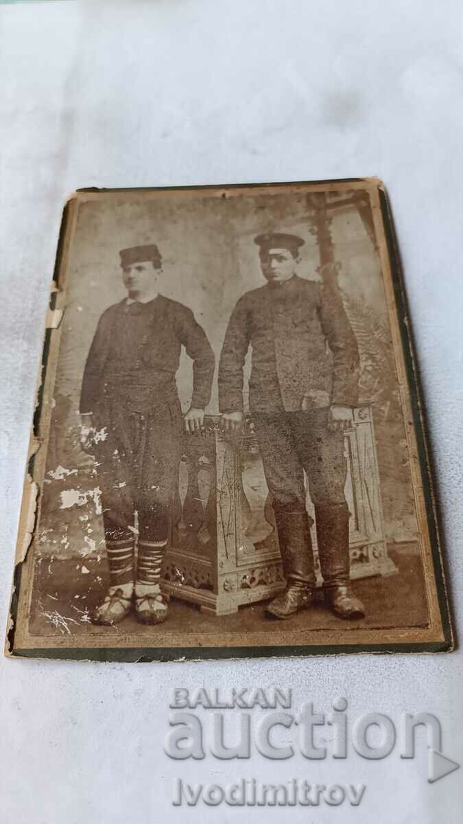Photo Two young men Cardboard
