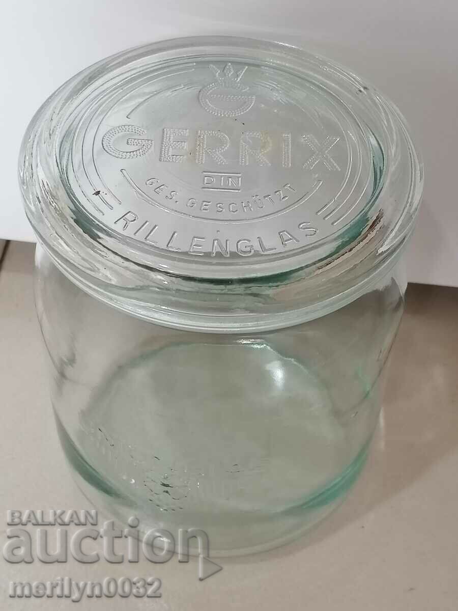 Old German glass jar, 1930s - 7 Old German glass jar, 1930s - 7