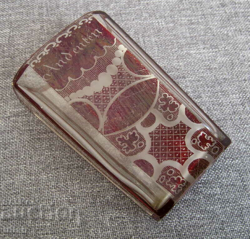 Old red art deco Adenken vase mini vase with price 30.00 BGN | € 15.34