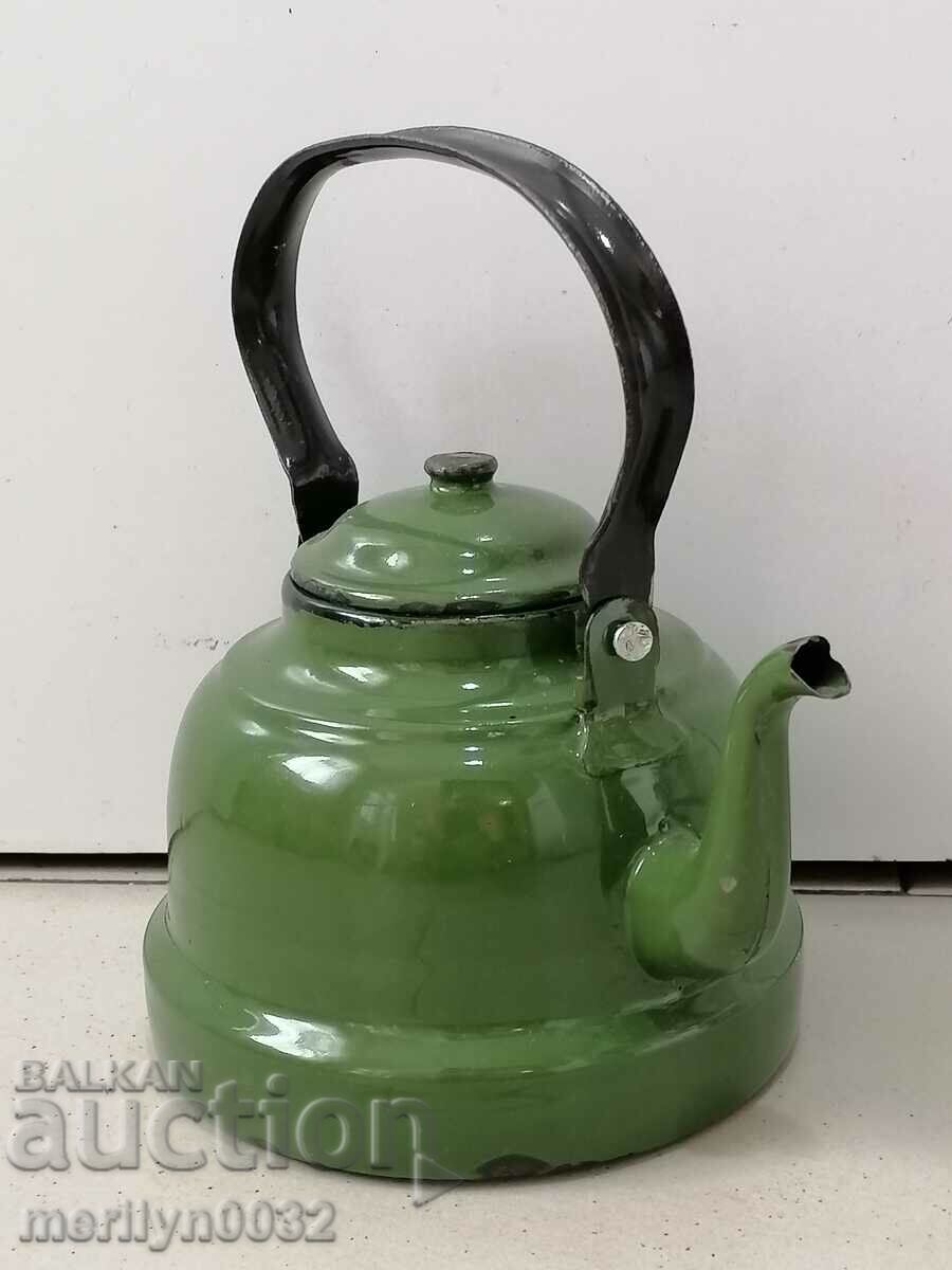 Enamelled teapot made of salt container with enamel - 5 Enamelled teapot made of salt container with enamel - 5