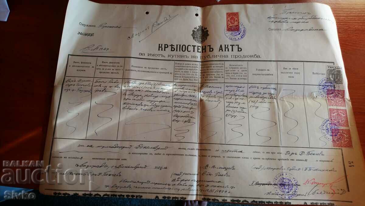 Fortress Act 1906 with court stamps - 3