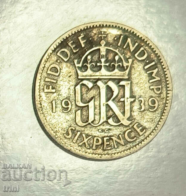 Marea Britanie 6 pence 1939 anul e136