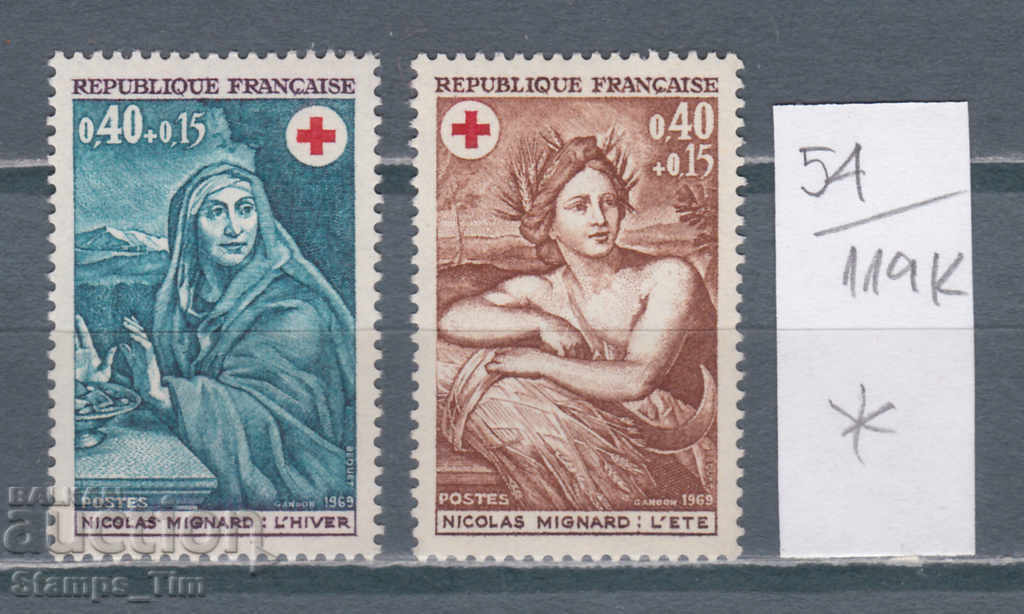 Auction 119K54 / France 1969 Red Cross (* / **) Auction 119K54 / France 1969 Red Cross (* / **)