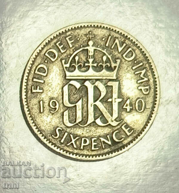 Великобритания 6 пенса 1940 година  е141