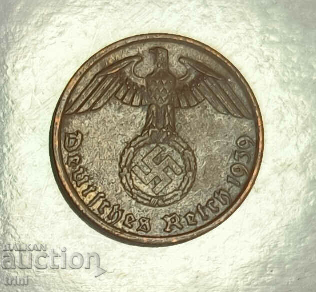 Germany III Reich 1 Pfennig 1939, letter A e142 with price 5.00 BGN | € 2.56 Germany III Reich 1 Pfennig 1939, letter A e142 with price 5.00 BGN | € 2.56