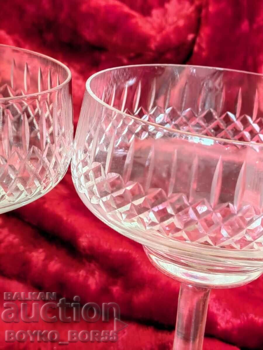 Delivery of Four Antique Hand-Engraved Crystal Glasses Delivery of Four Antique Hand-Engraved Crystal Glasses