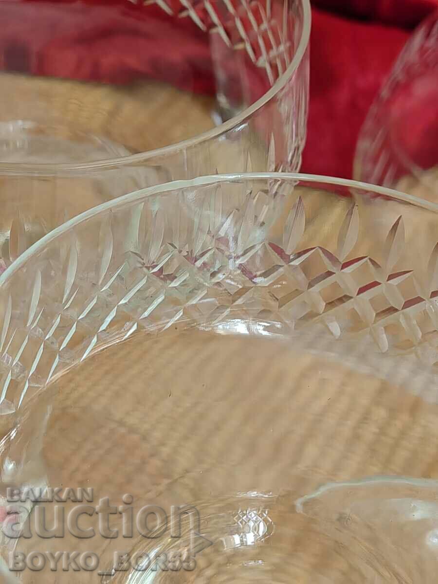 Four Antique Hand-Engraved Crystal Glasses - 5 Four Antique Hand-Engraved Crystal Glasses - 5