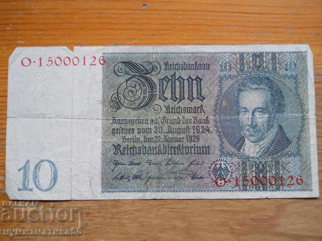 10 марки 1929 г. - Германия ( F )