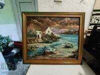 Painting Fisherman's House Seascape