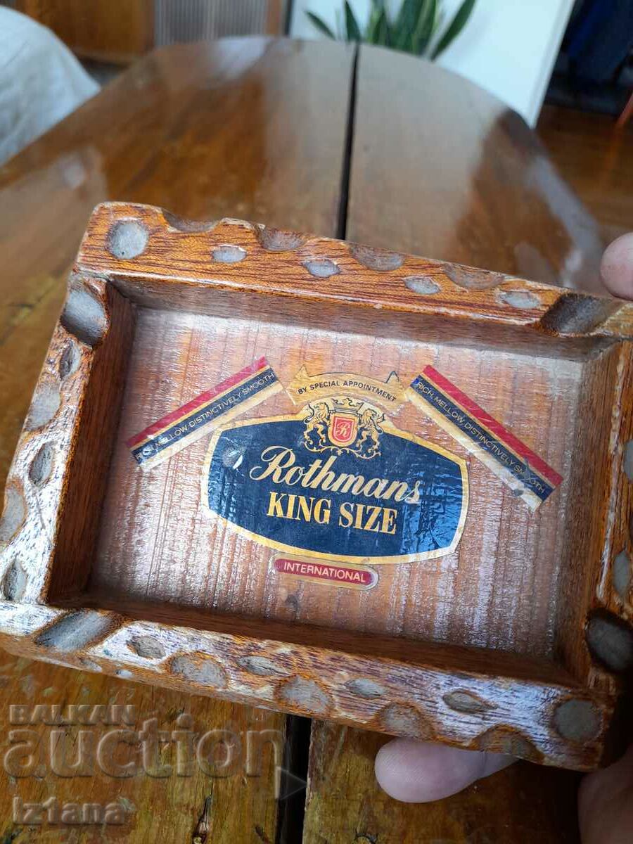 Auction  Old wooden Rothmans ashtray
