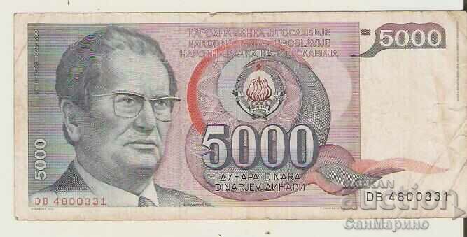 Iugoslavia 5000 dinari în 1985