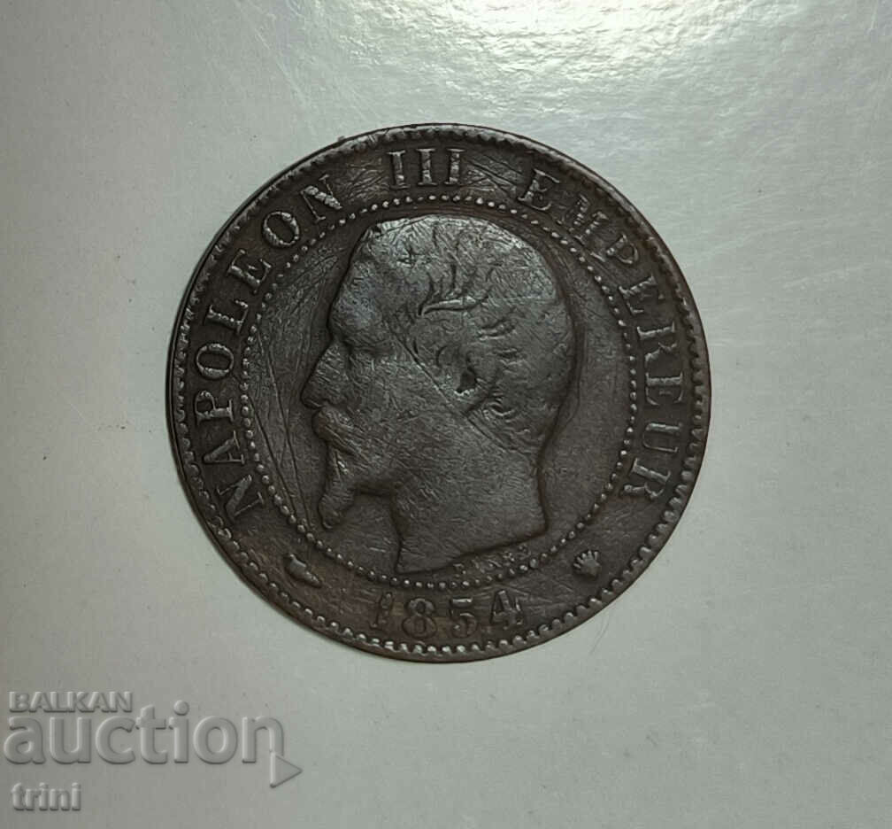 France 5 centimes 1854 "MA" - Marseille e102 with price 15.00 BGN | € 7.67