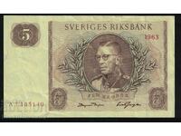 Sweden 5 Kronor 1963 Pick 50b Ref 5140