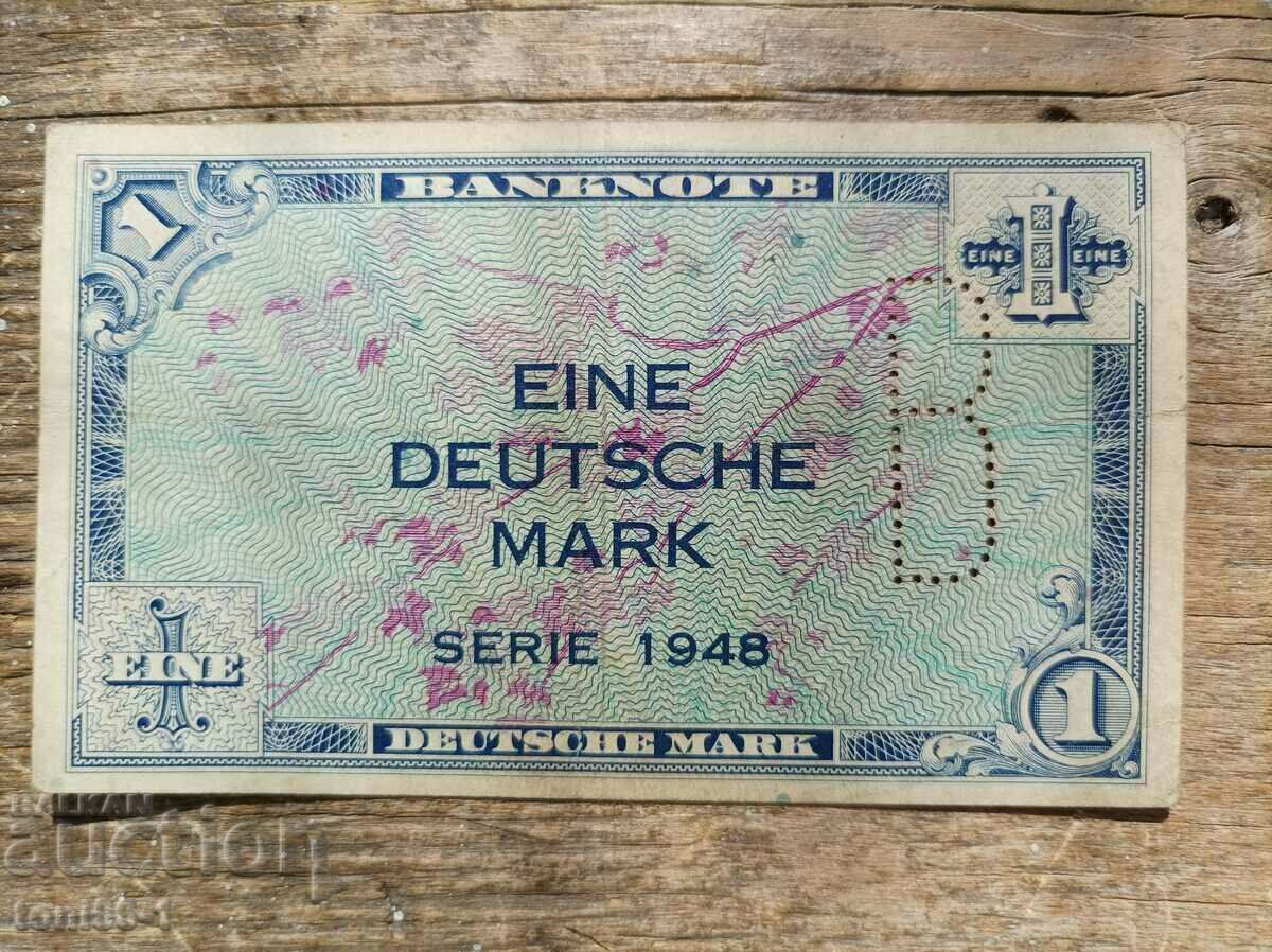 Germany - GFR 1 stamp 1948 with perforated "B", RRR