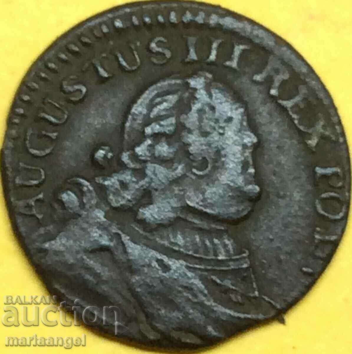 1 grosz 1752 Saxony Poland Augustus III