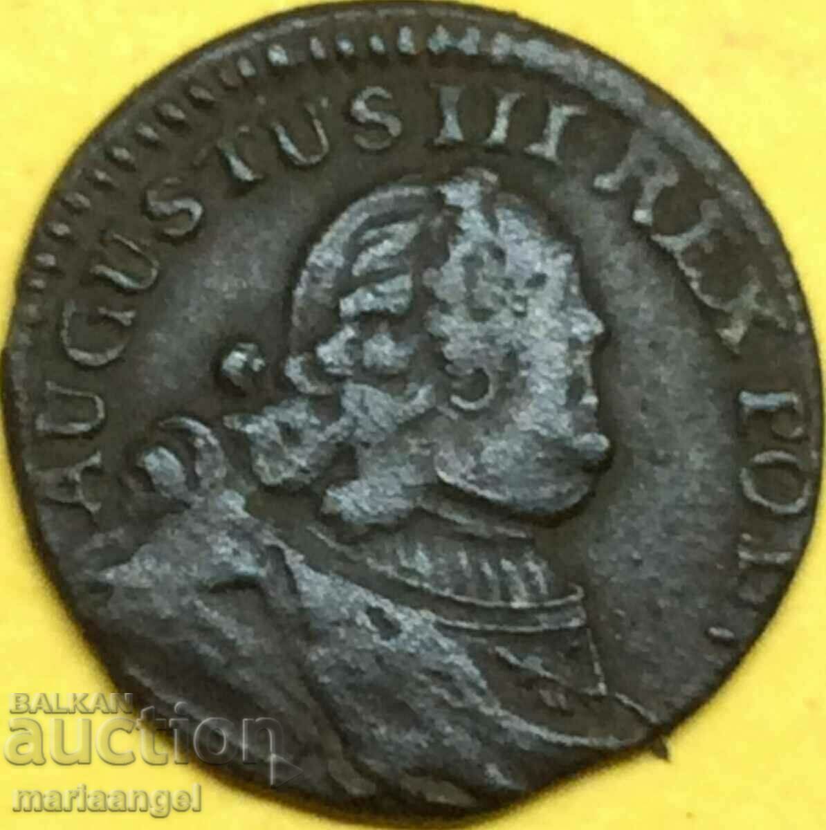 1 grosz 1752 Saxony Poland Augustus III