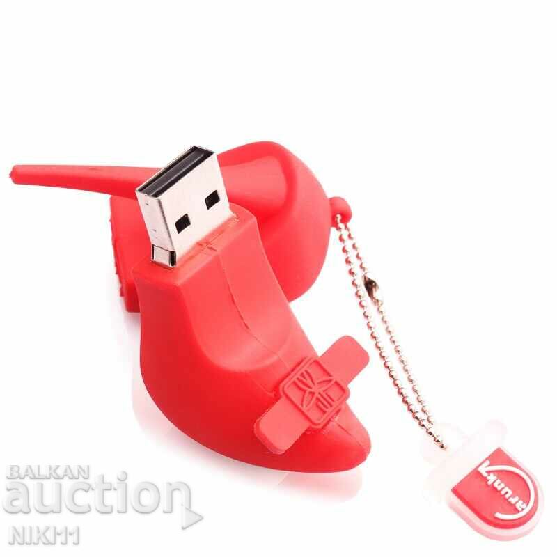 Auction Flask 32 GB Women's red shoe on current USB flash drive Auction Flask 32 GB Women's red shoe on current USB flash drive