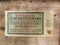 Germany 5 rentenmarks 1923