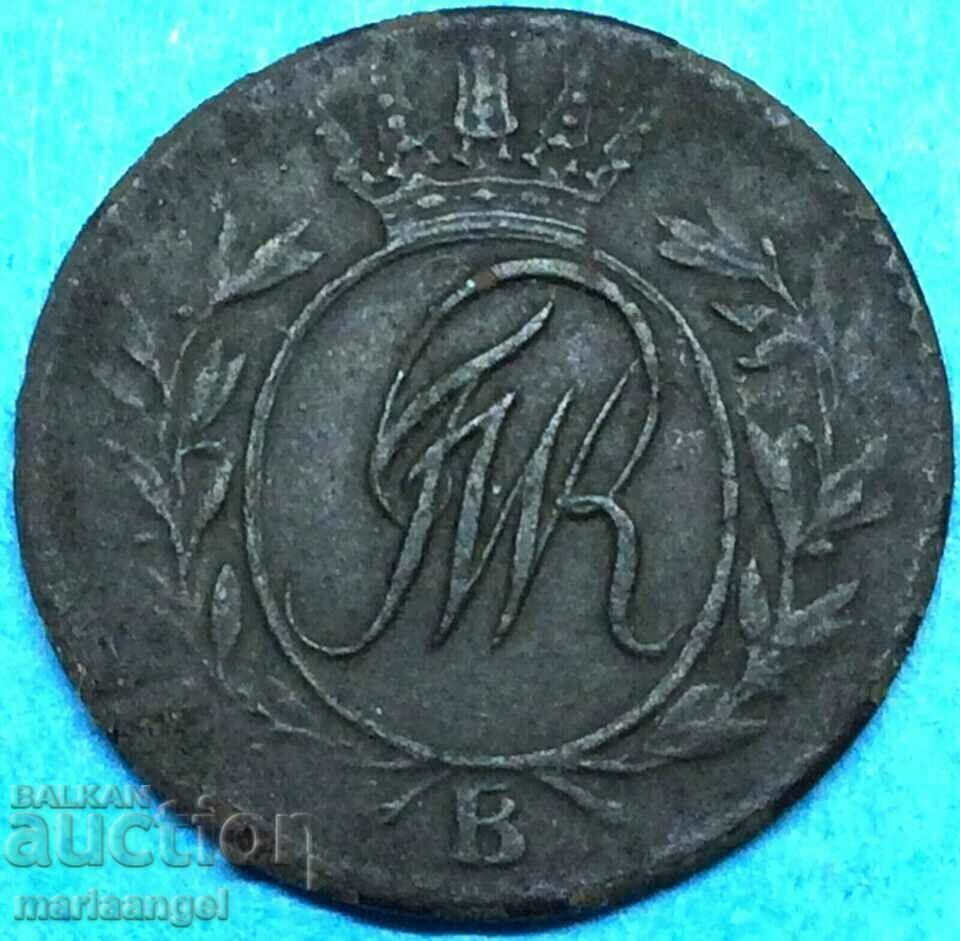 Прусия 1/2 грош 1797 Бранденбург Бреслау Фридрих Вилхелм