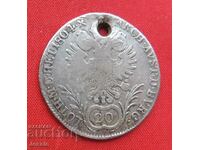 20 кройцера Австроунгария 1804 G сребро - Франц II
