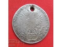 20 Kreuzer Austro-Ungaria 1804 G Argint - Franz II