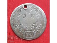 20 кройцера Австроунгария 1803 G сребро - Франц II