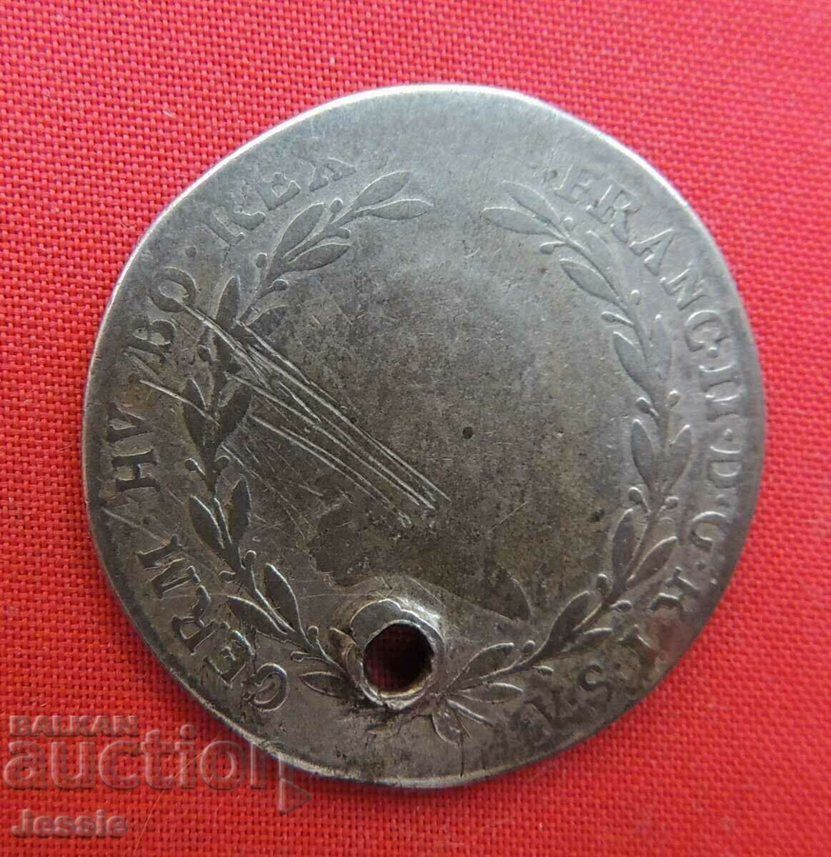 20 Kreuzer Austria-Hungary 1794 silver - Franz II with price 18.91 BGN | € 9.67 20 Kreuzer Austria-Hungary 1794 silver - Franz II with price 18.91 BGN | € 9.67