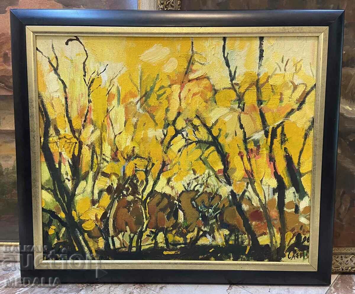 Gredi Assa-"Landscape"-oil paints-signed-framed-1996