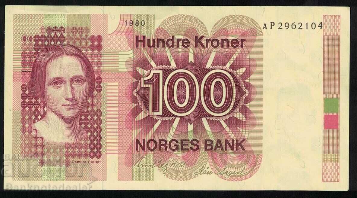 Norvegia 100 de coroane 1980 Pick 43 Ref 2104