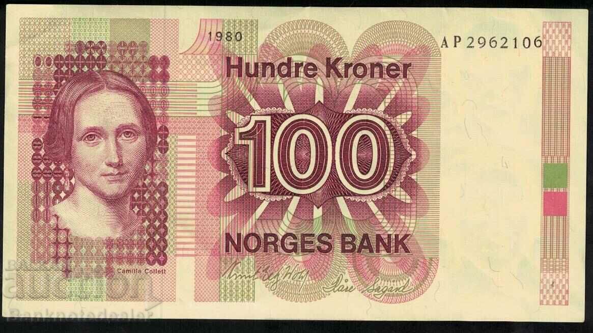 Norvegia 100 de coroane 1980 Pick 43 Ref 2106