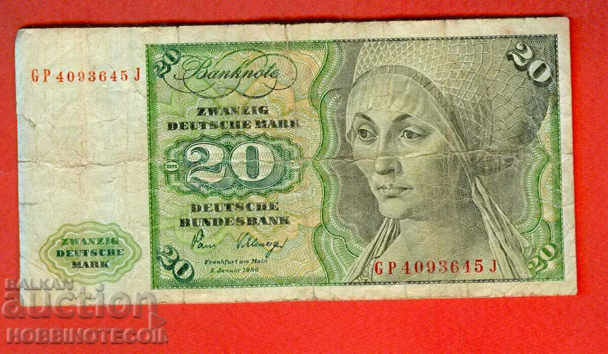 GERMANY 20 Marks - issue 1980 / 1961 / 1