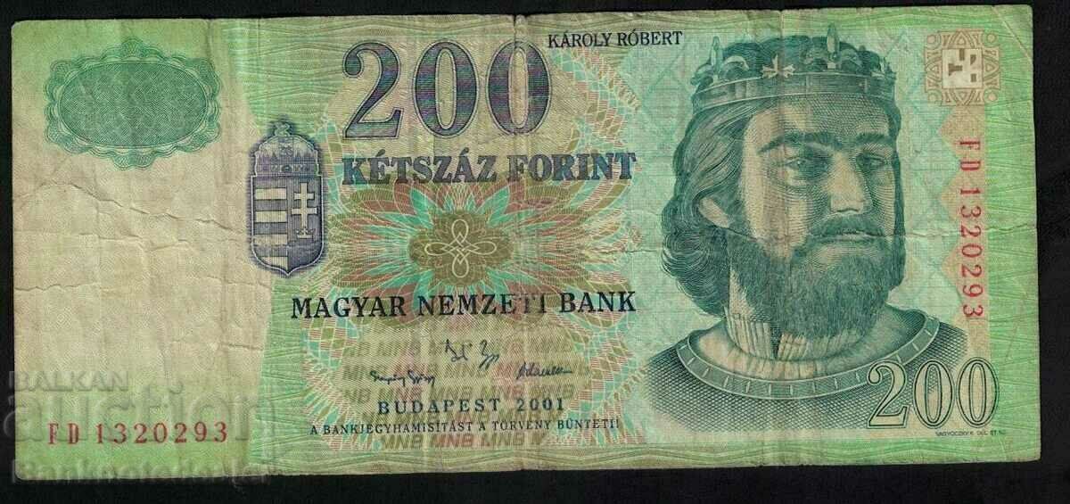 Ungaria 200 Forint 2001 Pick 178 Ref 0293