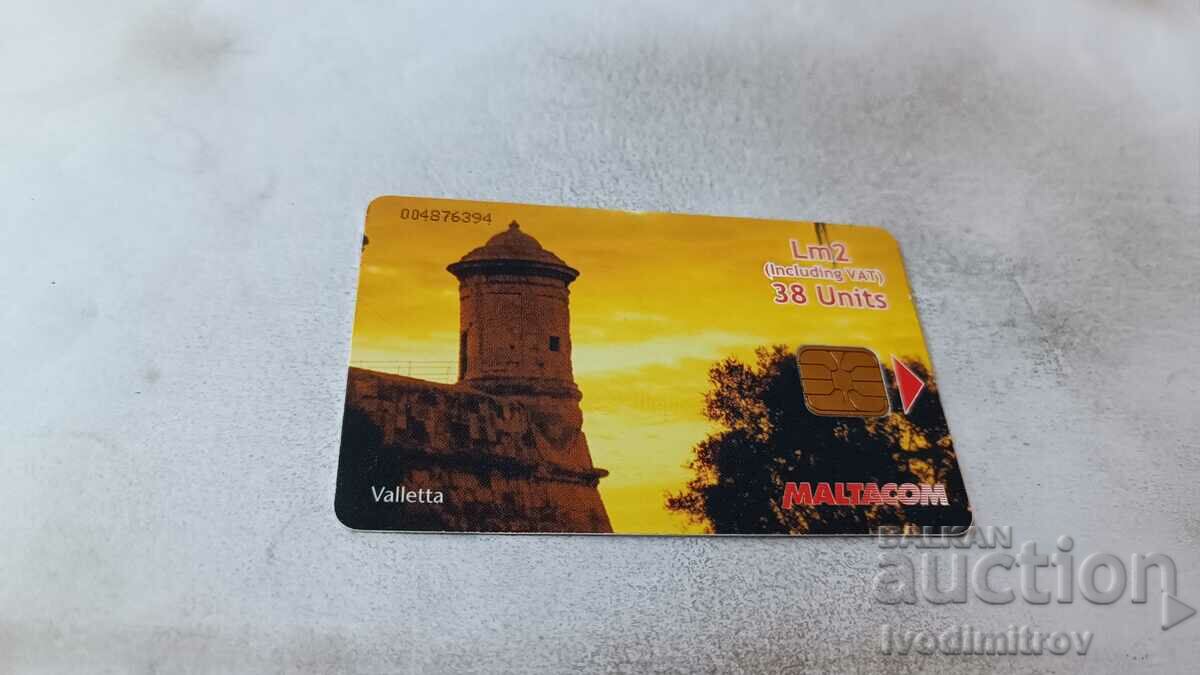 Phonocard MALTACOM Valletta 38 Units with price 1.85 BGN | € 0.95 Phonocard MALTACOM Valletta 38 Units with price 1.85 BGN | € 0.95